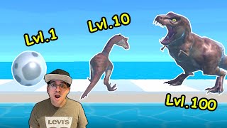 EVOLUA O OVO DE DINOSSAURO ATÉ ELE CHOCAR!!  Dino Run 3D (jogos de celular)