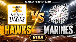 SoftBank Hawks vs Chiba Lotte Marines G109 Full Game Sim Relaxing Baseball Ambience