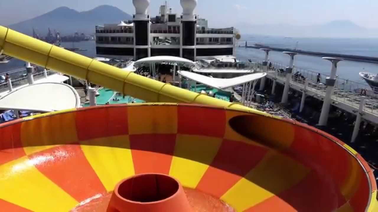 NORWEGIAN EPIC WATER SLIDES ON BOARD YouTube