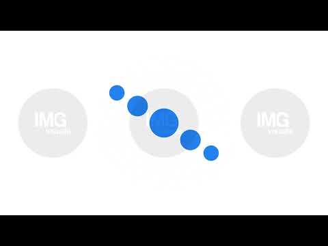 Blue dots spinning around central circle loading animation