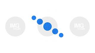 Blue dots spinning around central circle loading animation