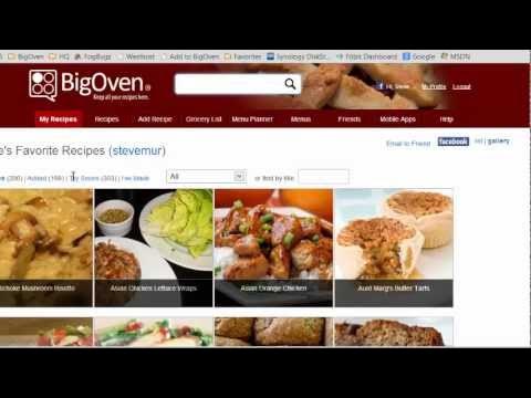 Making a grocery list from recipes easily with BigOven