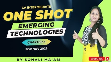 CA Inter EIS Chapter 4 -  Emerging Technologies One Shot For Nov-23 By Sonali maam