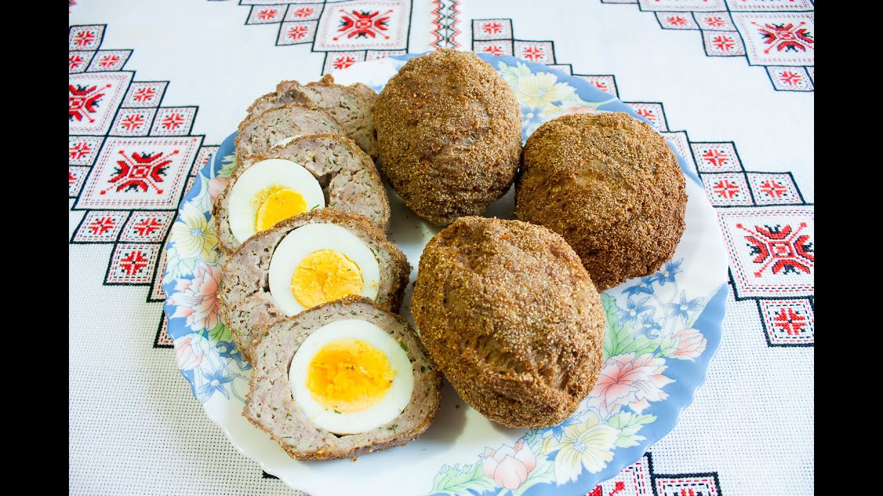 Яйца ПО ШОТЛАНДСКИ Мясные рулетики с яйцом простая закуска Яйця ПО ШОТЛАНДСКИ Мясні рулетики з яйцем