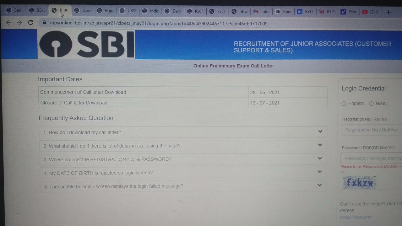 SBI Clerk/JA Pre Admit Cards 2021 Out 🤗