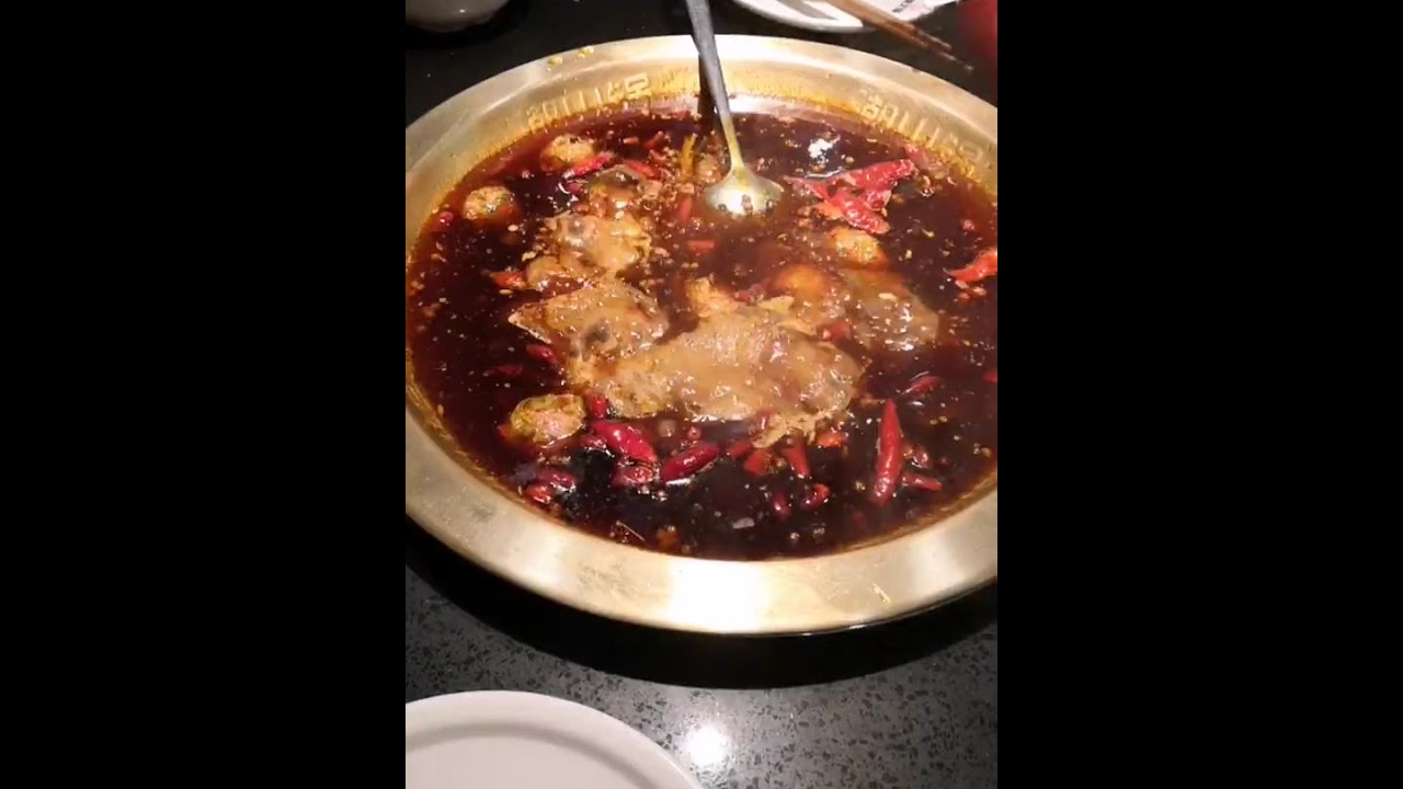 Chongqing hotpot at Chao Huo Guo  重庆潮火锅 Super spicy #shorts | Aaron Sawich