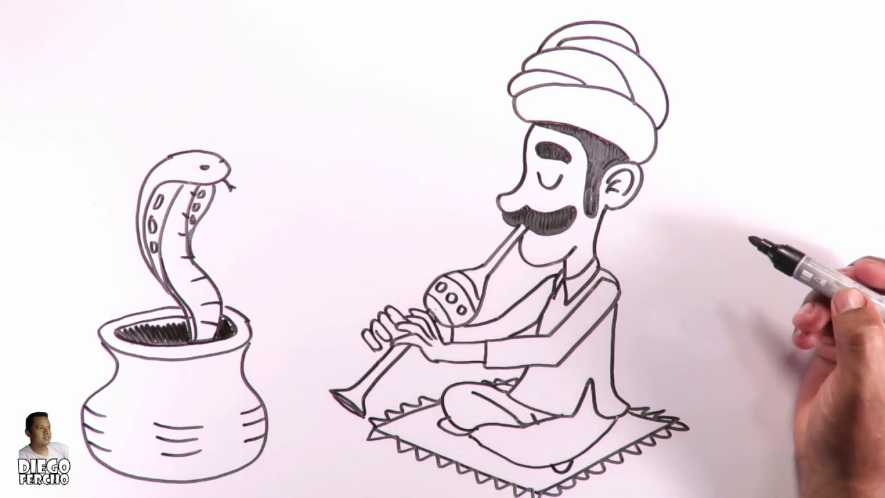 26 Nice Snake charmer sketch memory drawing for Trend 2022