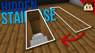 The SIMPLE HIDDEN STAIRCASE! [Minecraft Bedrock 1.20] +Tutorial