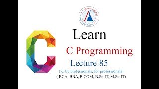 C Lecture 85 (Explain strstr function)