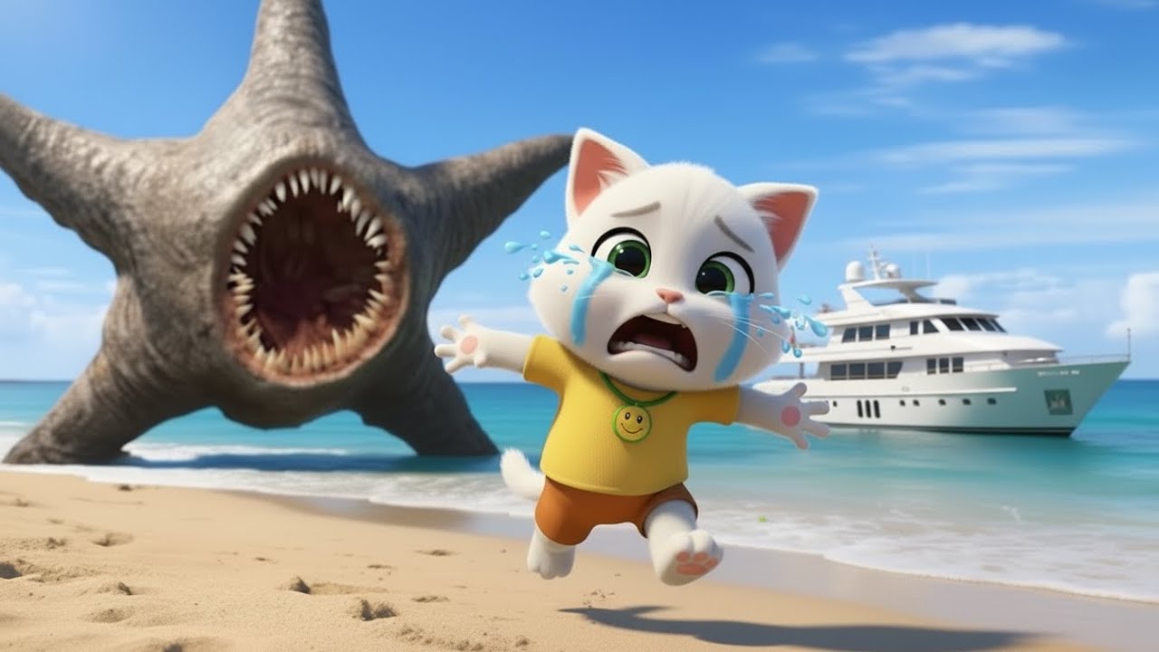 🐾🐱🌊 Kitten Gets into Trouble with a Giant Starfish ⭐😲 |MiMi Cat Story
