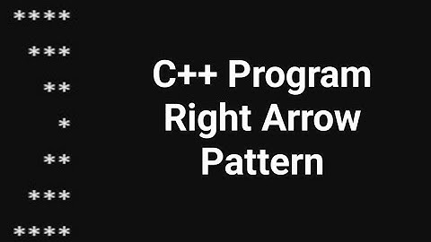 C++ Program Right Arrow Pattern !! Cpp Programming Patterns Questions