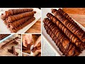 ويفر الشوكولاته رولز مقرمش وبدون فرن وبمكونات في البيت أكسبلور وصفه عبقريه