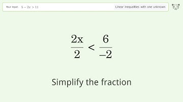 Solving Linear Inequalities: 5-2x is Greater Than 11
