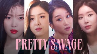 kdrama multifemale savage moments |  pretty Savage blackpink [FMV]