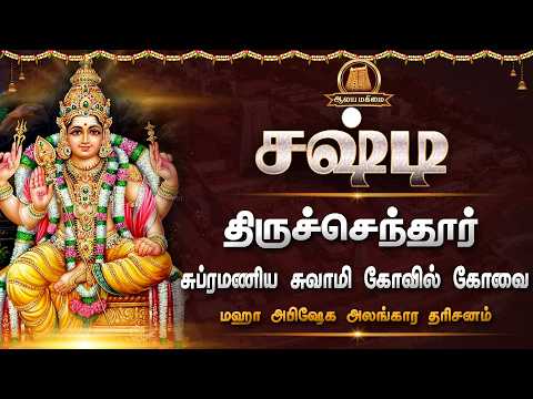 🔴Live: சஷ்டி | திருச்செந்தூர் சுப்பிரமணிய சுவாமி | மஹா அபிஷேக அலங்கார தரிசனம் | Murugan Sashti Live