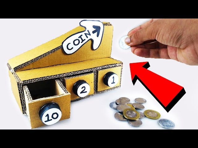 ✓How to make Coin Sorter Machine from Cardboard 🔴 Amazing DIY 