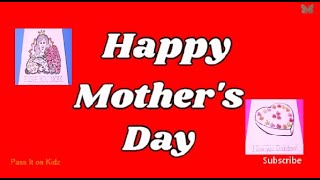 Happy Mother's Day Coloring Page For Kids | Mom and Grandma Coloring Activity for Kids.
