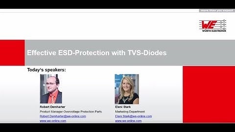 Würth Elektronik Webinar: Effective ESD protection with TVS diodes