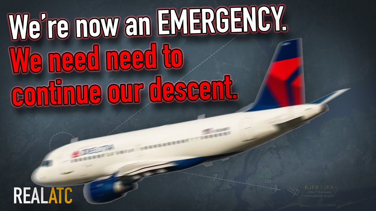 Неожиданная разгерметизация на большой высоте над Нью-Йорком. Самолет Delta Airbus A319. REAL ATC