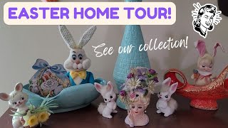 Vintage Easter Holiday Decor Home Tour | See Our Easter Kitsch Collection | Vintage Decorated