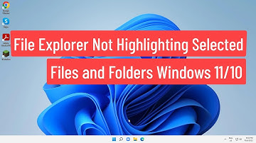 File Explorer Not Highlighting Selected Files And Folders Windows 11/10