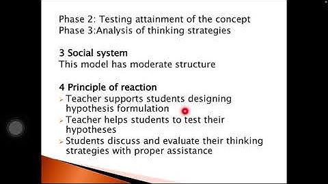 Models of Teaching-Concept Attainment Model,Inquiry Training Model