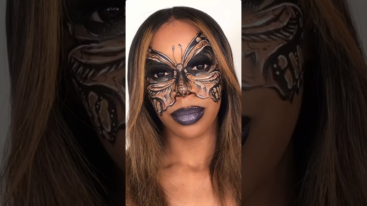 BLACK BUTTERFLY SKULL MAKEUP 🖤💀🦋 ATARAH MAYHEW