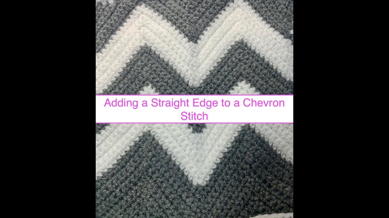 Crochet Chevron Stitch, adding a straight edge by Candyfloss