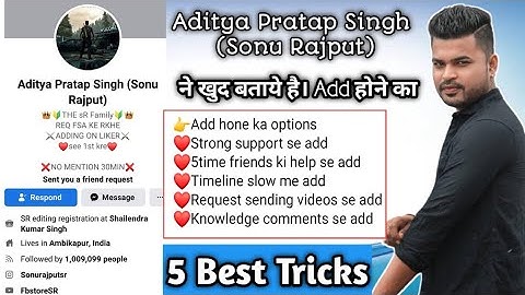How To Add Aditya Pratap Singh on Fb 2022 Aditya Pratap Singh Ko Kaise Add Kare Sonu Rajput 2022