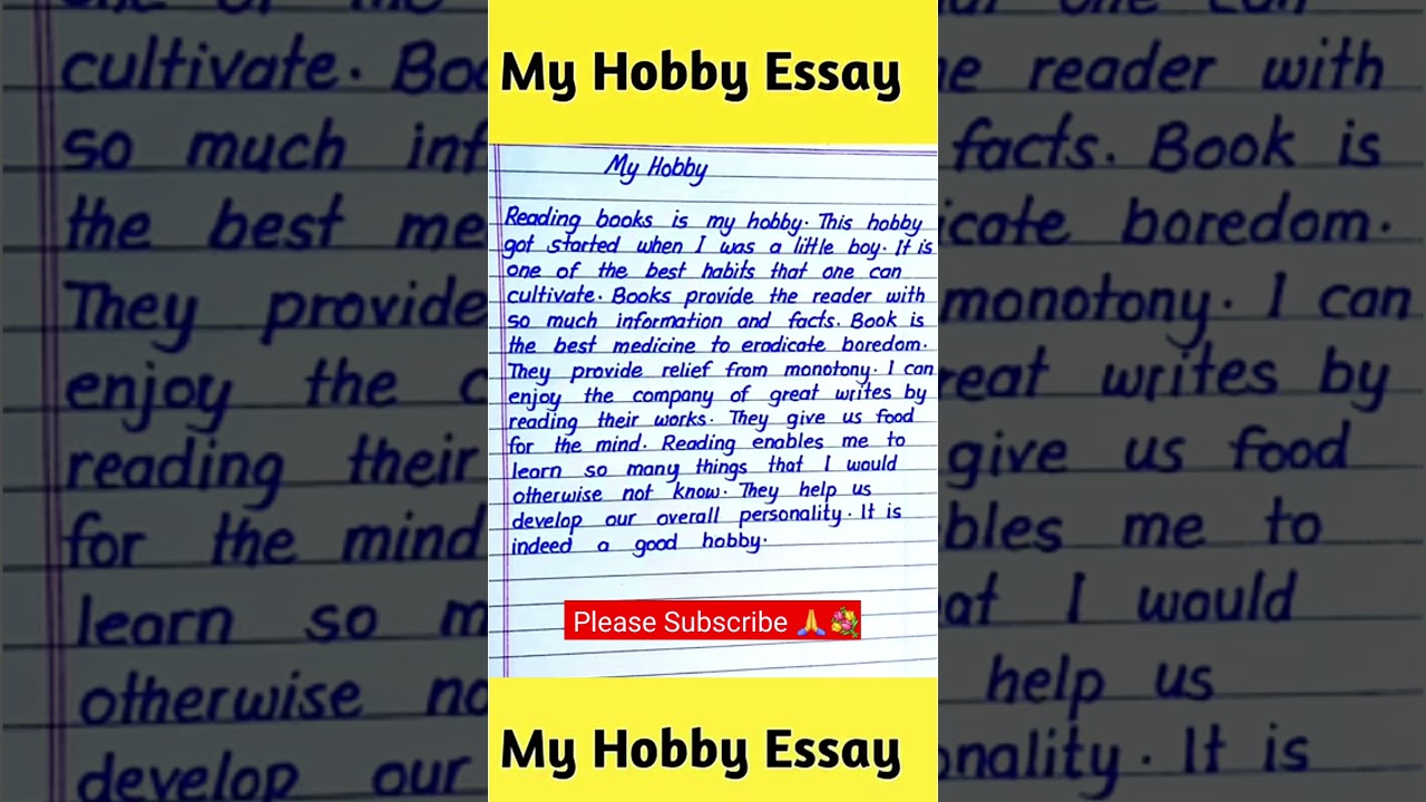 My Hobby Essay In English | Essay on My Hobby Reading Books in English 