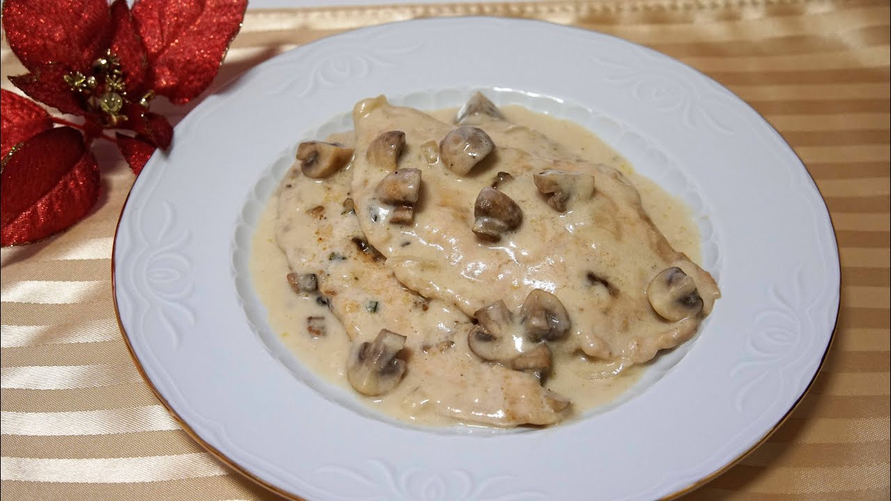 MÁS FÁCIL PECHUGA DE POLLO EN SALSA DE CHAMPIÑONES, BUENÍSIMA