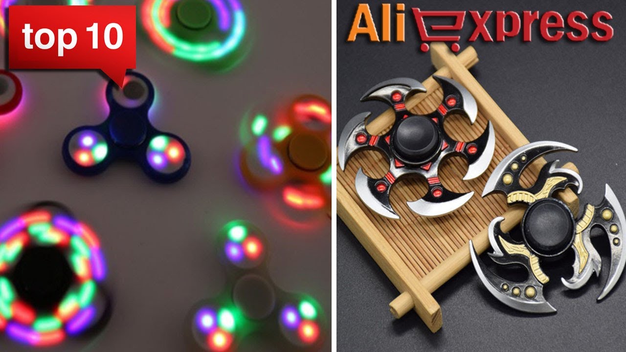ТОП 10 СПИННЕРОВ с Алиэкспресс. Обзор FIDGET SPINNER игрушка из Китая. Трюки со спиннером