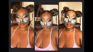 MYSTIC 🦋 BLUE CLOUDS MAKEUP TUTORIAL BY ✨ELLEYOKO