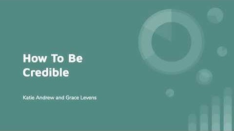 Peer Tutorial: Credibility