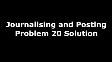 Class 11 Accounts | Recording Of Transactions - I | Posting | Problem 20 Solution | NCERT | CBSE