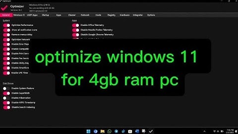 Optimize Windows 11 for 4GB RAM PC | Boost Performance!