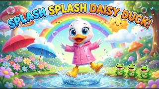 Splash Splash Daisy Duck 🦆🌈 | Fun Rainy Day Nursery Rhyme for Kids | Tiny Beats Channel