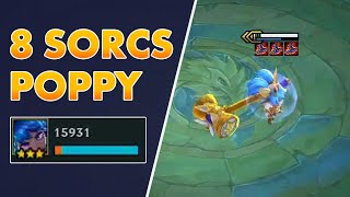 3 Rabadons + 8 Sorcerer Candyland POPPY | 15K DAMAGE | TFT Galaxies | Teamfight Tactics Set 3