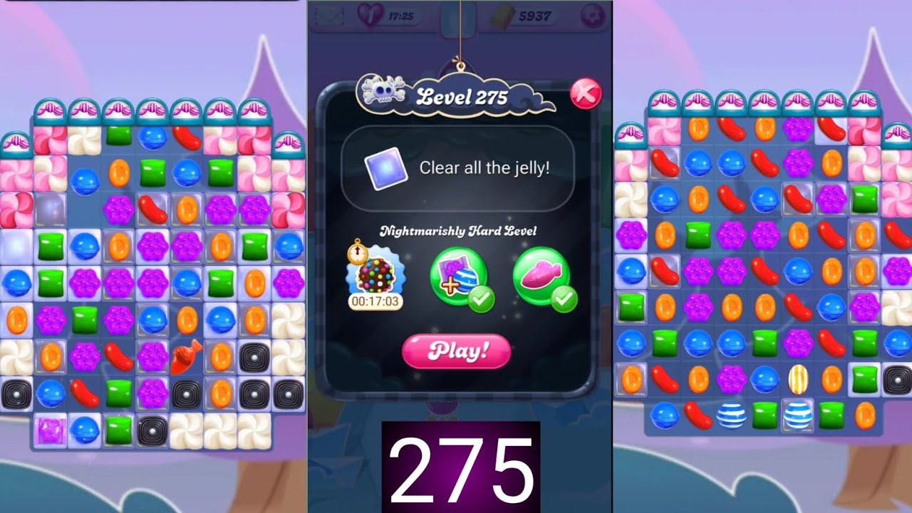 Candy crush saga level 275 । How to complete Candy crush level 275 । #