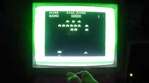 Acorn Atom (Colour) - Galaxians with Joystick support...