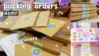 [asmr] packing order with new Munbyn labels | no music | Korean illustrator based in the UK