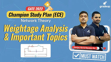 Network Analysis  || GATE 2022 || Weightage Analysis & Important Topics || Champion Study Plan- ECE