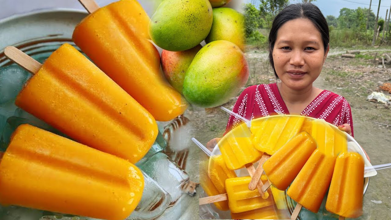 Making Mango’s Ice-cream |  Collecting Green Vegetables 🥬
