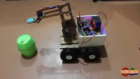Машинка с робо-рукой, управляемая по Wifi через телефон, с помощью Arduino + NodeMCU