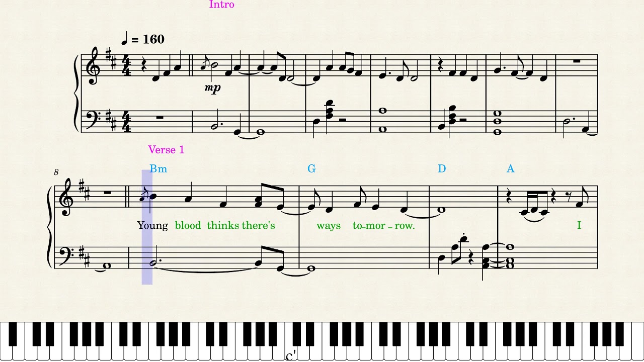 Ghost – Justin Bieber Sheet music for Piano (Solo) Easy