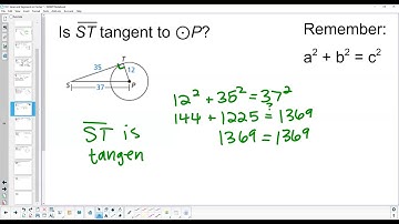 Tangent Line to Circle Theorem