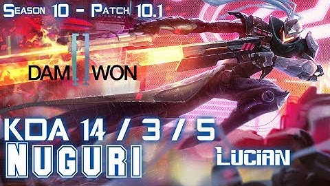 DWG Nuguri LUCIAN vs JAX Top - Patch 10.1 KR Ranked
