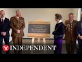 Anne, Princess Royal unveils plaque at new officers&#39; flats in Innsworth