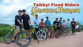 Taikkyi Fixed Bicycle Riders Yangon, Burma.