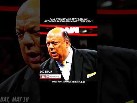 paul heyman and seth Rollins attacked roman reigns vs cm punk ☠️😈#shorts video ☠️🤯